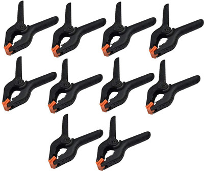BOOSTY 4.3 Inch Long Heavy Duty Nylon Material 4.3 inch Heavy Duty Nylon clamp clip(Set of 10, Black)