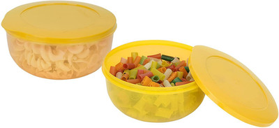 Cutting EDGE Plastic Utility Container  - 400 ml(Pack of 2, Yellow)