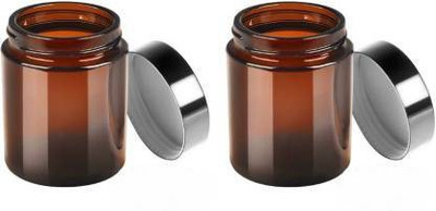 HOMEOTRADE Glass Utility Container  - 120 ml(Pack of 2, Multicolor)