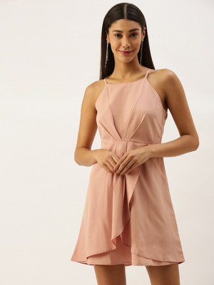Berrylush Women A-line Pink Mini/Short Dress