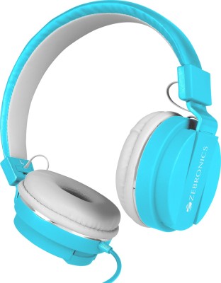 ZEBRONICS ZEB-STORM Multimedia with Mic Wired Headset(Blue, On the Ear)