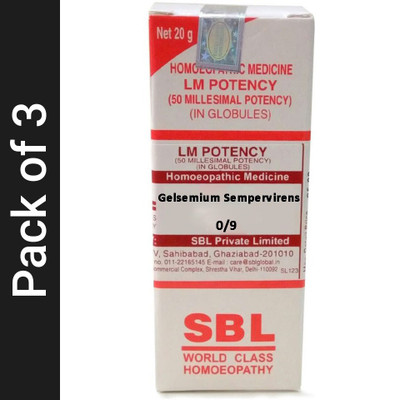 SBL Gelsemium Sempervirens 0/9 LM Globules(3 x 20 g)