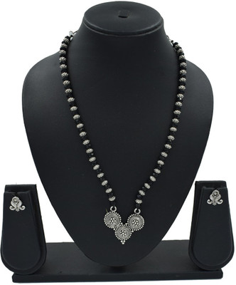Sandhya Designer Studio Stone Black, Silver Jewellery Set(Pack of 1)