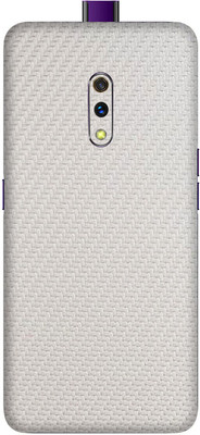 OggyBaba Realme X, Phone Back side Protector and Camera Protector Mobile Skin(Ultra Super White Carbon-Fiber Skin Matte Finish)