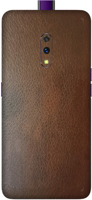 OggyBaba Realme X, Phone Back side Protector and Camera Protector Mobile Skin(Ultra Super Brown-Leather Skin Matte Finish)