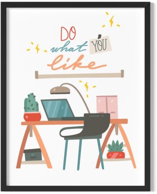 Infinite Nation do what you like Motivational Posters for Home décor for Boys Girls Kitchen Room Funny Posters (8x12 inch Synthetic Wood Black Frame) Digital Reprint 12 inch x 8 inch Painting(With Frame)