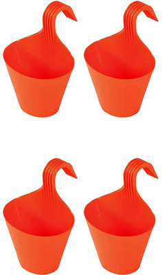 bio blooms Window Hook POTS Plant Container Set(Pack of 4, Plastic)