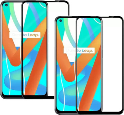 ISAAK Edge To Edge Tempered Glass for Realme 8 5G Edge to Edge, Full Glue, 11D Tempered Glass(Pack of 2)