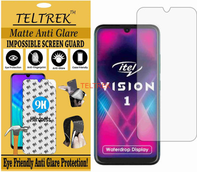 TELTREK Tempered Glass Guard for ITEL VISION 1 (Matte Flexible Shatterproof)(Pack of 1)