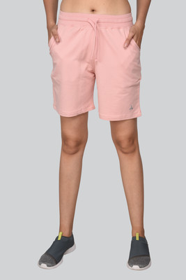 INFINIA Solid Women Pink Regular Shorts
