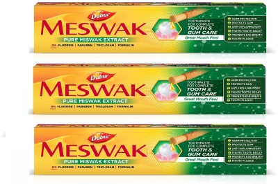 Dabur Pure Miswak Extract Toothpaste - 3 x 200 g Packs Toothpaste(600 g, Pack of 3)