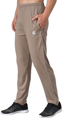 eCools Solid Men Beige Track Pants