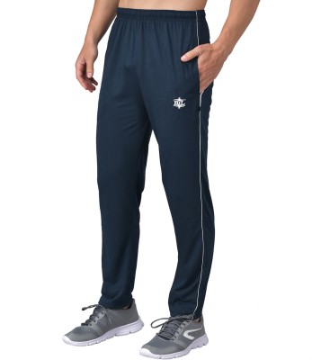 eCools Solid Men Dark Blue Track Pants