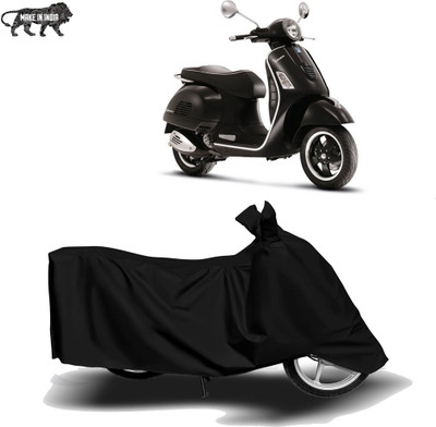 MOTOGENIX Two Wheeler Cover for Vespa(Piaggio Vespa, Black)
