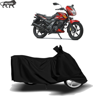 MOTOGENIX Two Wheeler Cover for TVS(Flame SR125, Black)