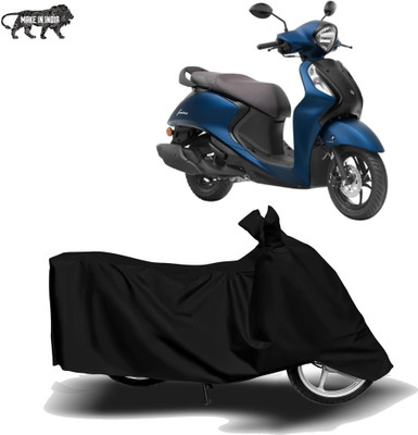 MOTOGENIX Two Wheeler Cover for Yamaha(Fascino 125 FI, Black)