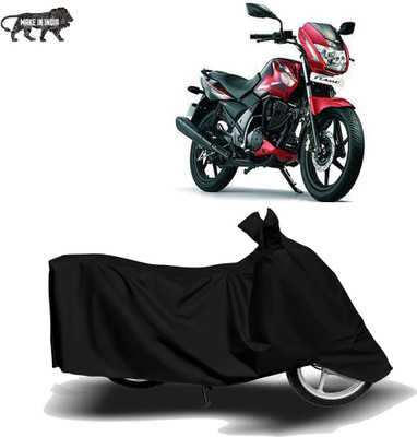 Amozkart Two Wheeler Cover for TVS(Flame DS 125, Black)