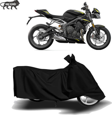 MOTOGENIX Two Wheeler Cover for Triumph(Street Triple RS, Black)