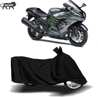 MOTOGENIX Two Wheeler Cover for Kawasaki(Ninja ZX-14R, Black)