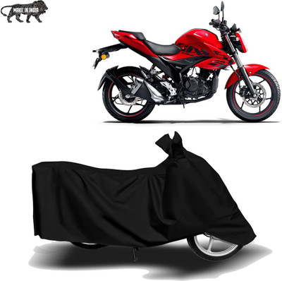 MOTOGENIX Two Wheeler Cover for Suzuki(Gixxer, Black)