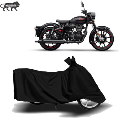 MOTOGENIX Two Wheeler Cover for Royal Enfield(Classic 350, Black)