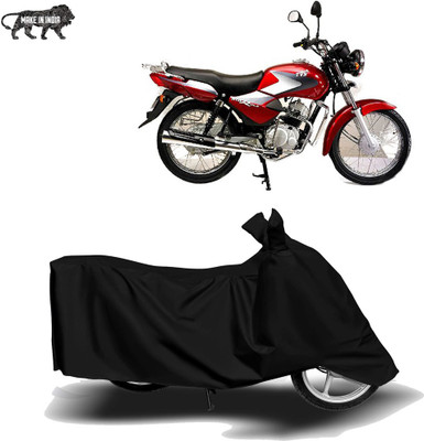 MOTOGENIX Two Wheeler Cover for TVS(Star, Black)