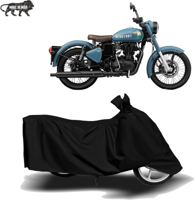 MOTOGENIX Two Wheeler Cover for Royal Enfield(Classic 350 Signals, Black)