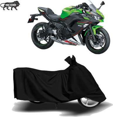 MOTOGENIX Two Wheeler Cover for Kawasaki(Ninja 650, Black)