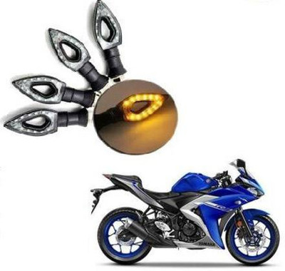 QUIRKY ZONE Front, Rear LED Indicator Light for Yamaha YBR 110, Universal For Bike(Yellow)