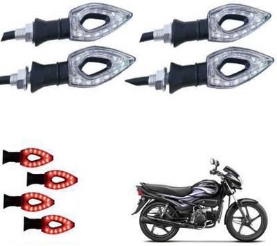 QUIRKY ZONE Front, Rear LED Indicator Light for Hero Super Splendor, Universal For Bike(Red)