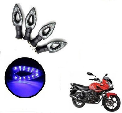 QUIRKY ZONE Front, Rear LED Indicator Light for Bajaj, Universal For Bike Discover 150, Universal For Bike(Blue)
