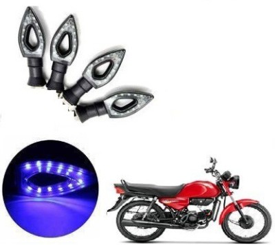 QUIRKY ZONE Front, Rear LED Indicator Light for Hero HF Deluxe, Universal For Bike(Blue)