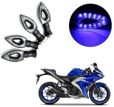 QUIRKY ZONE Front, Rear LED Indicator Light for Yamaha YBR 110, Universal For Bike(Blue)
