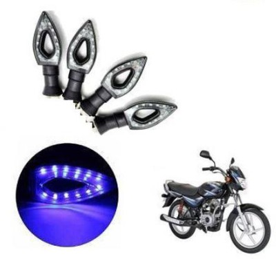 QUIRKY ZONE Front, Rear LED Indicator Light for Bajaj, Universal For Bike CT 100, Universal For Bike(Blue)