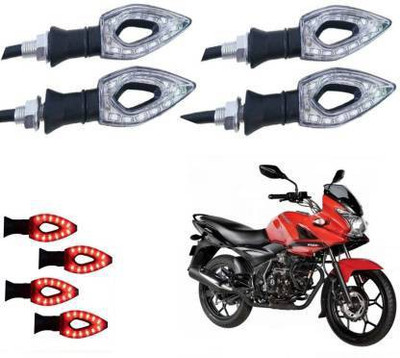 QUIRKY ZONE Front, Rear LED Indicator Light for Bajaj, Universal For Bike Discover 150, Universal For Bike(Red)