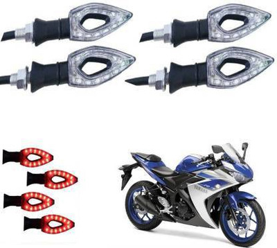 QUIRKY ZONE Front, Rear LED Indicator Light for Yamaha RC 390, Universal For Bike(Red)