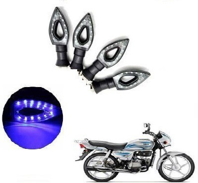 QUIRKY ZONE Front, Rear LED Indicator Light for Hero Splendor Plus, Universal For Bike(Blue)