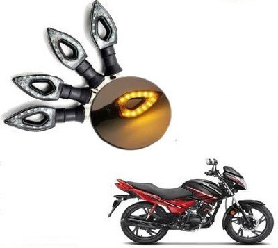 QUIRKY ZONE Front, Rear LED Indicator Light for Hero Glamour, Universal For Bike(Yellow)