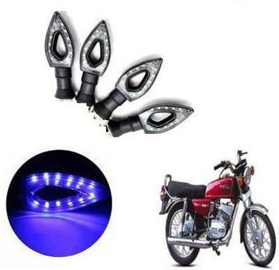 QUIRKY ZONE Front, Rear LED Indicator Light for Yamaha RX 100, Universal For Bike(Blue)