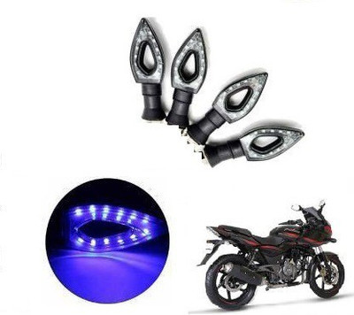 QUIRKY ZONE Front, Rear LED Indicator Light for Bajaj, Universal For Bike Pulsar 220, Universal For Bike(Blue)