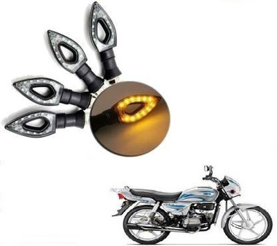QUIRKY ZONE Front, Rear LED Indicator Light for Hero Splendor Plus, Universal For Bike(Yellow)