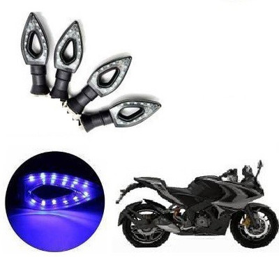 QUIRKY ZONE Front, Rear LED Indicator Light for Bajaj, Universal For Bike Pulsar 135 LS, Universal For Bike(Blue)