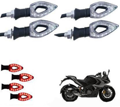QUIRKY ZONE Front, Rear LED Indicator Light for Bajaj, Universal For Bike Pulsar 135 LS, Universal For Bike(Red)