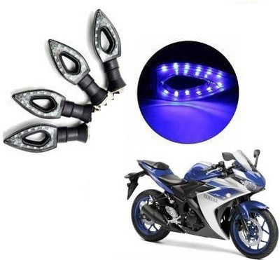 QUIRKY ZONE Front, Rear LED Indicator Light for Yamaha RC 390, Universal For Bike(Blue)