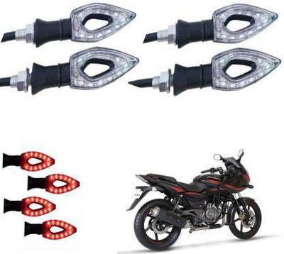 QUIRKY ZONE Front, Rear LED Indicator Light for Bajaj, Universal For Bike Pulsar 220, Universal For Bike(Red)