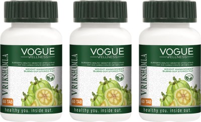 Vogue Wellness Vrikshamla Tablets, Weight Management, Fat Burner, Improved Metabolism(3 x 60 Tablets)