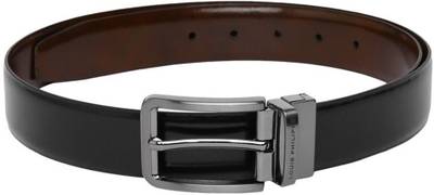 LOUIS PHILIPPE Men Formal Black Genuine Leather Reversible Belt