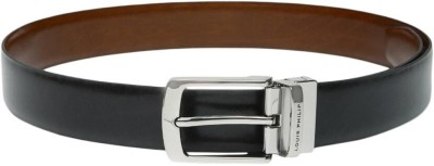 LOUIS PHILIPPE Men Casual Black Genuine Leather Reversible Belt