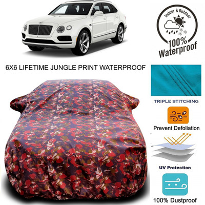 APNEK Car Cover For Bentley Bentayga (With Mirror Pockets)(Red, Green)