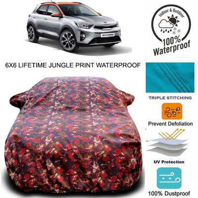ProRox Car Cover For Kia Stonic (With Mirror Pockets)(Red, Green)